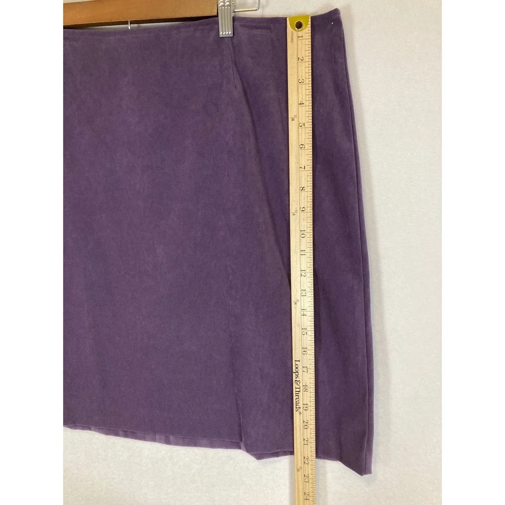 Whimsigoth Whos‎ Tracy by Tracy Evans Women 18 Purple Faux Suede Mini Skirt Plum